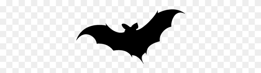 350x176 Scary Halloween Clip Art - Bat Clipart Black And White