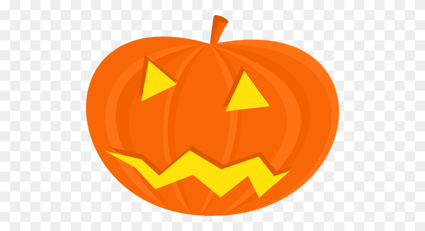 500x398 Calabaza De Halloween De Miedo Dibujo Vectorial - Imágenes Prediseñadas De Calabaza De Miedo
