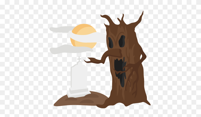 432x432 Scary Halloween Tree Scrapbook Cute Clipart - Scary Tree Clipart