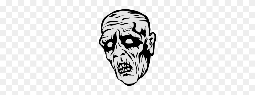190x254 Scary Zombie Face - Zombie Face PNG