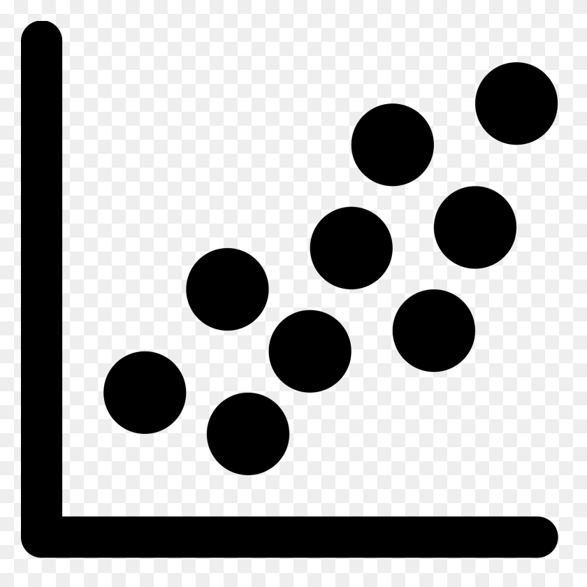 1600x1600 Scatter Plot Icon - White Dot PNG