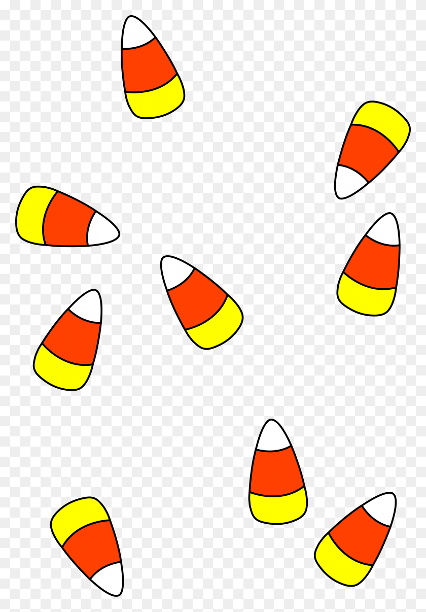 4510x6627 Scattered Halloween Candy Corn - Halloween Clipart Transparent Background