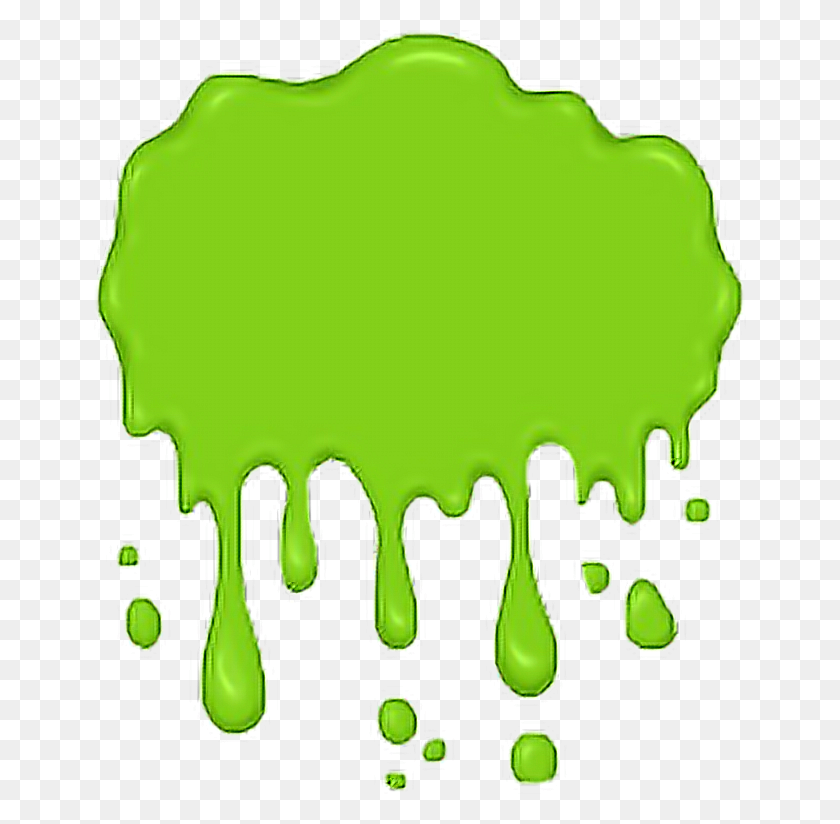 652x764 Scgreen Verde Slime Lime Sludge De La Etiqueta Engomada De La Playa Spooky - Slime Clipart