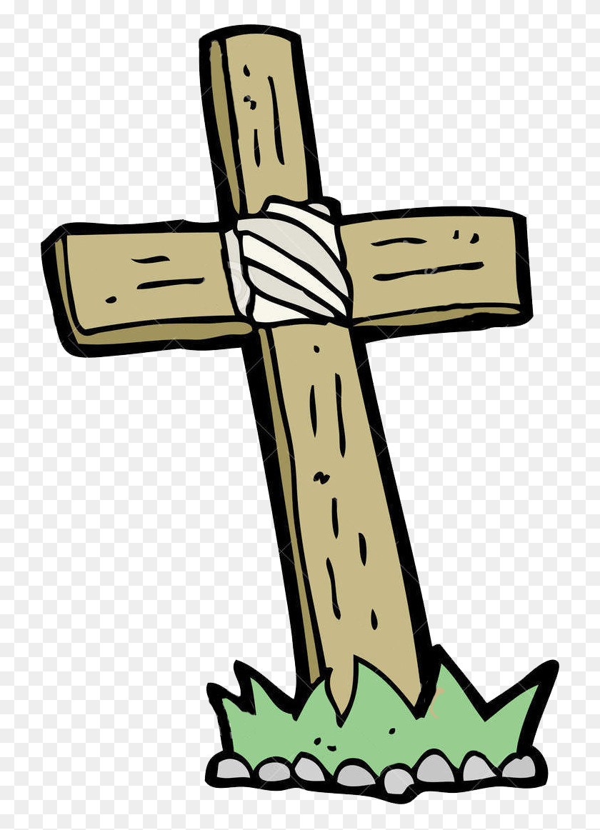 Деревянный крест мультяшный