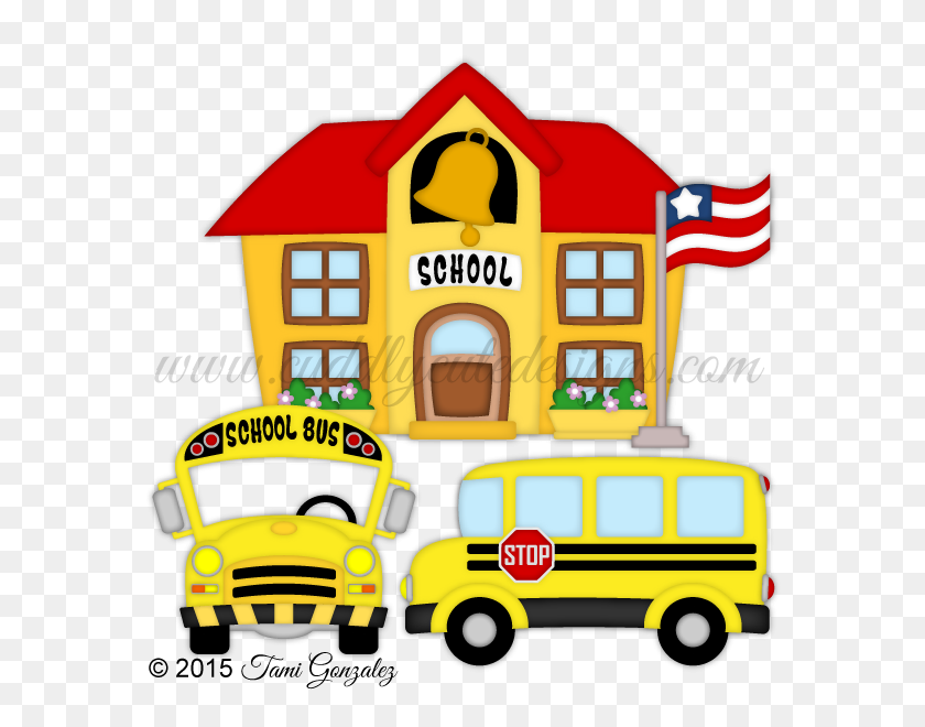 600x600 La Escuela Y El Autobús Escolar Jardín Banderas De La Escuela, Niños - Parada De Autobús Clipart