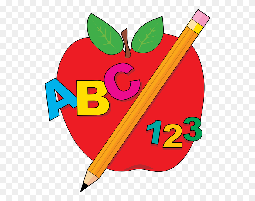 546x600 School Apple Clip Art - Clipart Abcs