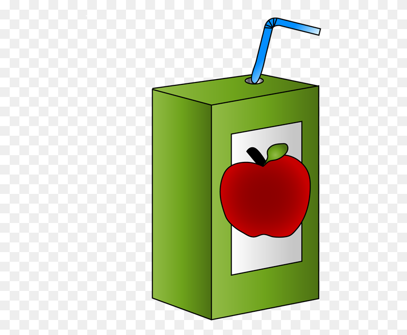 487x631 School Apple Juice Carton - Juice Box PNG