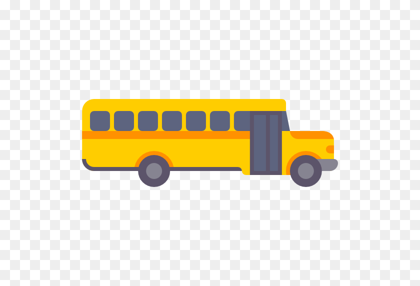 512x512 School Bus - Bus Icon PNG