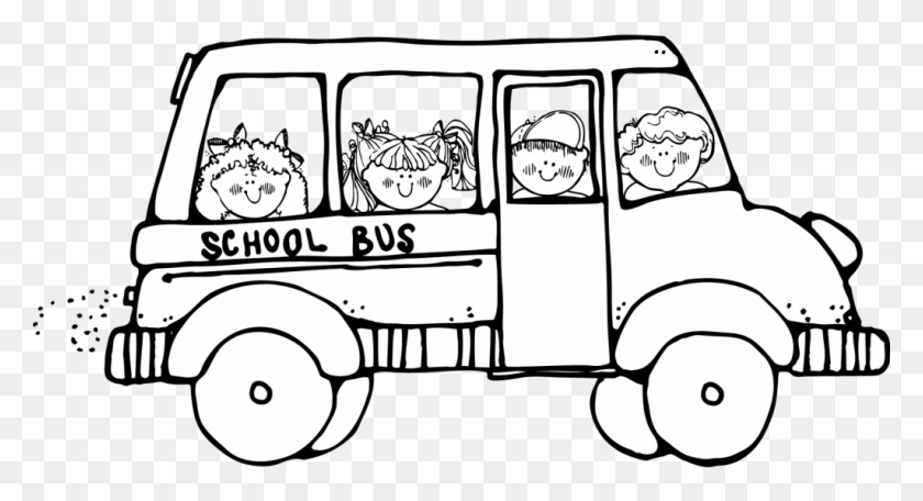 1024x520 School Bus Art - Beetle Clipart En Blanco Y Negro