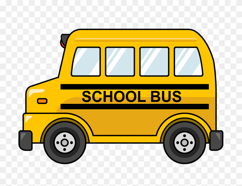 1000x750 School Bus Art Group With Items - Hot Rod Clipart