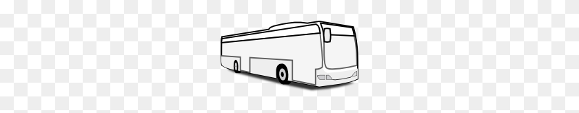 200x104 School Bus Clip Art Black And White - Charter Bus Clipart