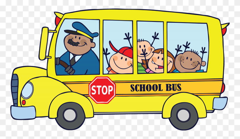 768x429 School Bus Clip Art For Kids Free Clipart Images - Community Helpers Clipart