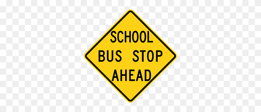 300x300 School Bus Stop Ahead Sign Png, Clip Art For Web - Stop Sign PNG
