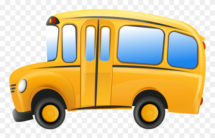 8000x4910 Clipart Transparente De Autobús Escolar - Imágenes Prediseñadas De Autobús Escolar