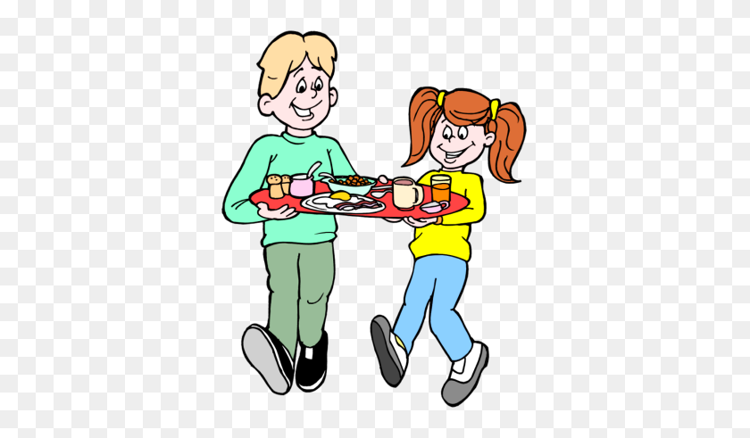 350x431 School Cafeteria Lunch Clipart Free Clipart - Lunch Clip Art