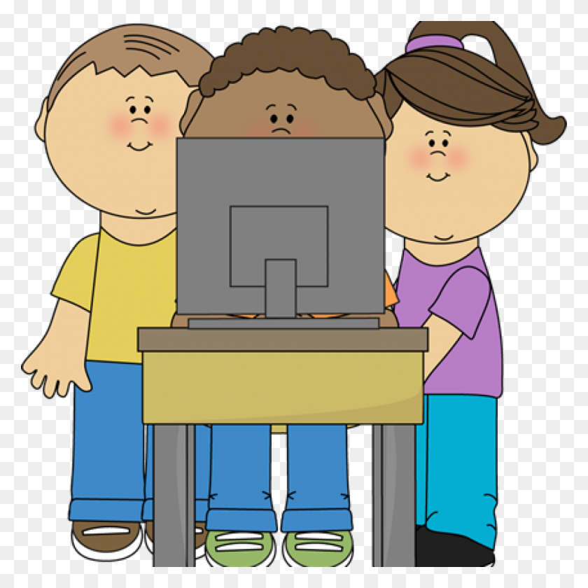 1024x1024 School Computer Clipart Clipart Para Niños - Niños Jugando En La Escuela Clipart