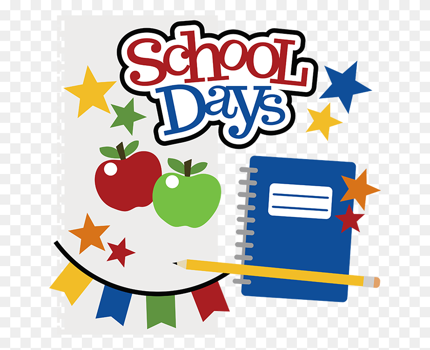 648x624 School Days For Scrapbooking School Free - School Days Clip Art