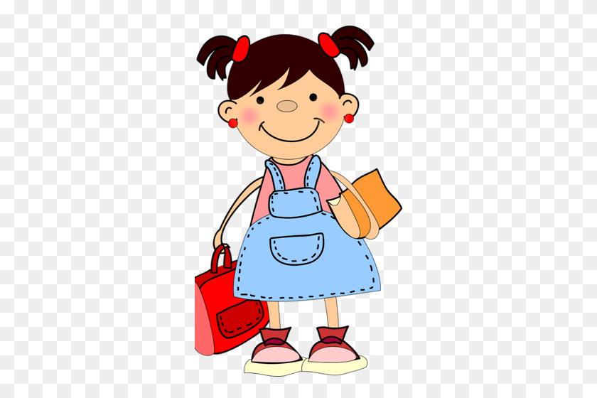 292x500 School Girl Clipart Png - Education Clipart PNG