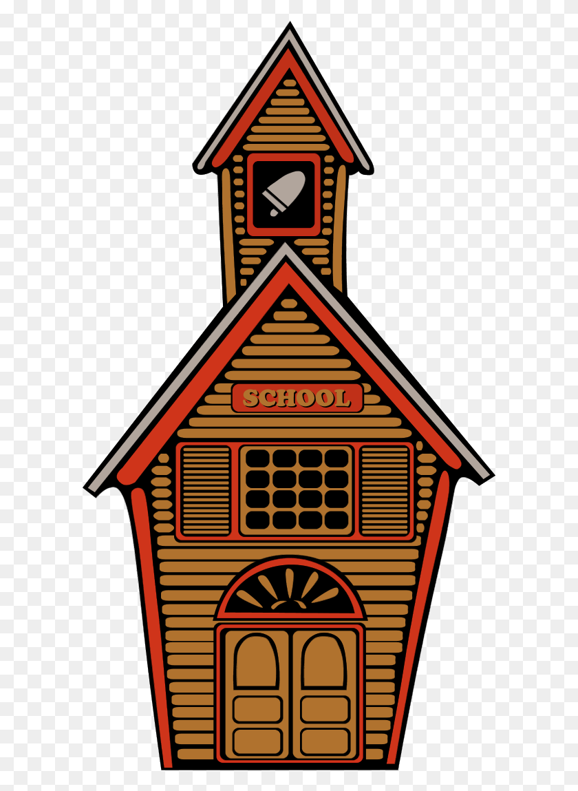 600x1089 School House Clip Art - Church House Clipart