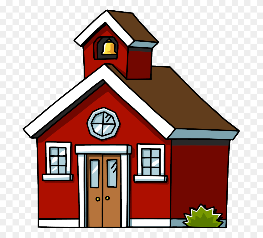 695x700 School House House Clipart Preschool Pencil And In Color House - School Hallway Clipart