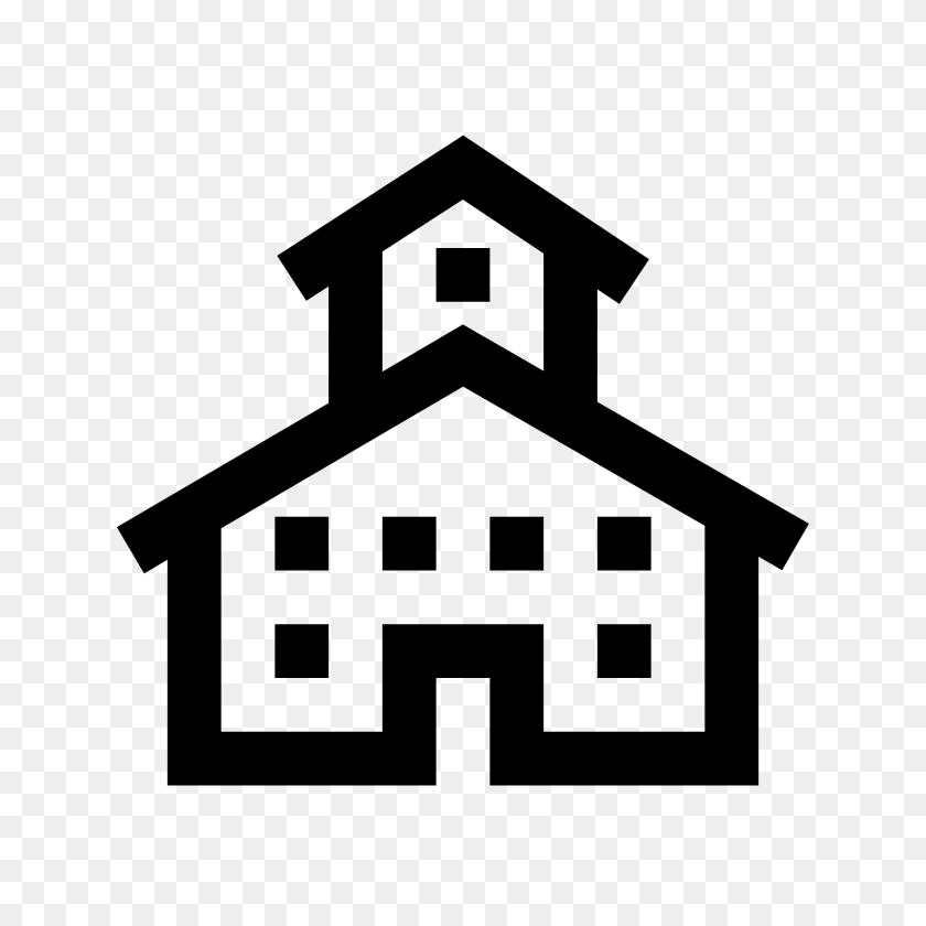 1600x1600 School House Icon - House Icon PNG
