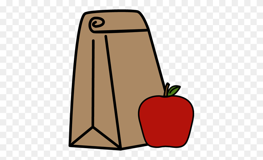 401x450 School Lunch Bag Clip Art - Lunch Bag Clipart