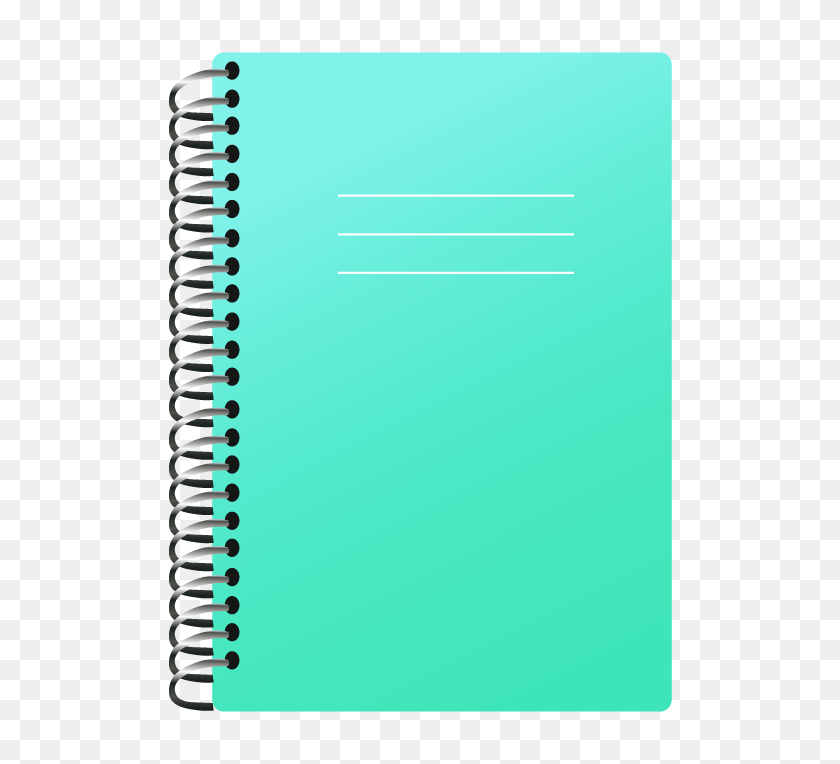 548x704 School Notebook Png Clipart - Notebook Clipart PNG