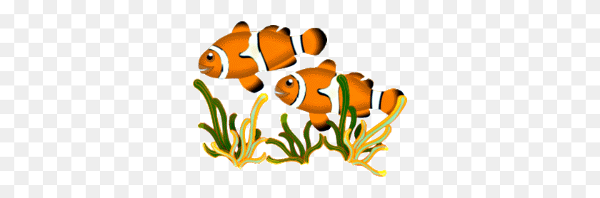 300x218 School Of Fish Clip Art - Orange Fish Clipart