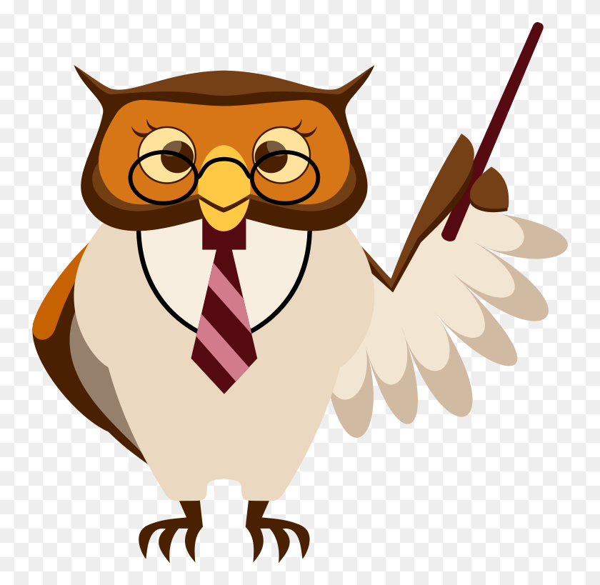 750x759 School Owl Clipart - Owl PNG