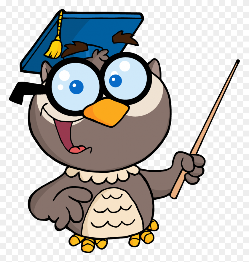 896x946 School Owl Clipart Math - Owl School Clipart