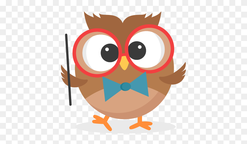432x432 School Owl Scrapbook Cute Clipart - School Owl Clipart