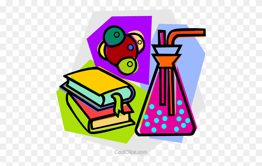 480x472 School Project, Science Royalty Free Vector Clip Art Illustration - Go To School Clipart