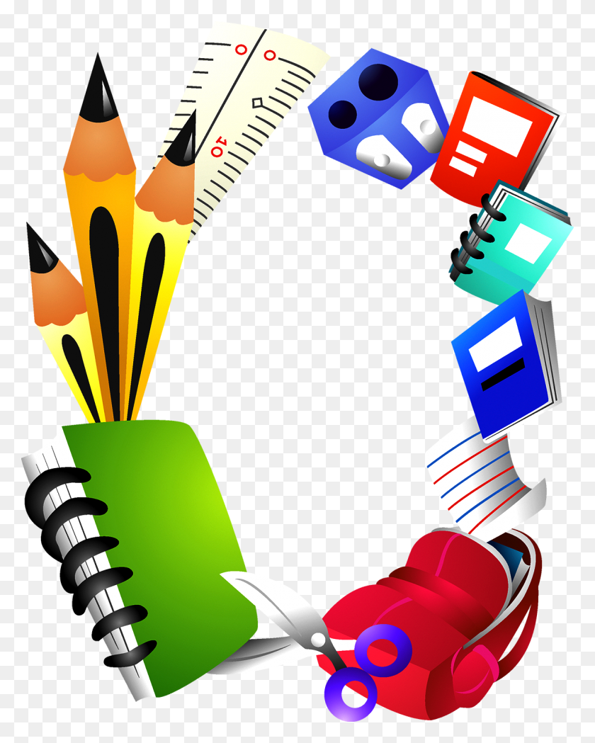 1200x1522 School Supplies Border Clipart Crafts And Arts - School Supplies Border Clipart