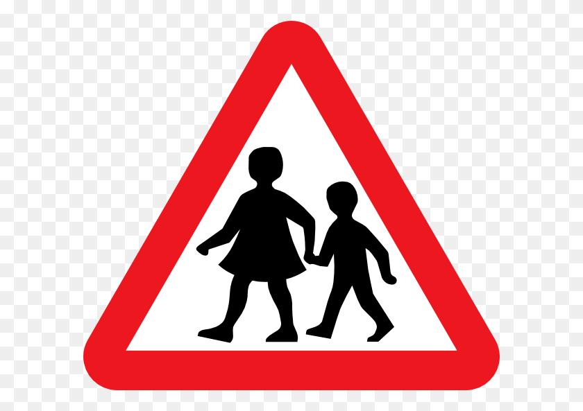 600x533 School Zone Clip Art - Pedestrian Clipart