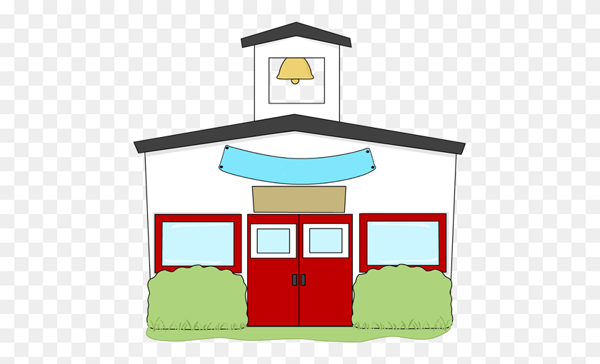 467x450 Schoolhouse Clip Art - Simple House Clipart