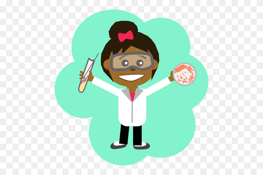 492x500 Science Girl Image - Microbiology Clipart