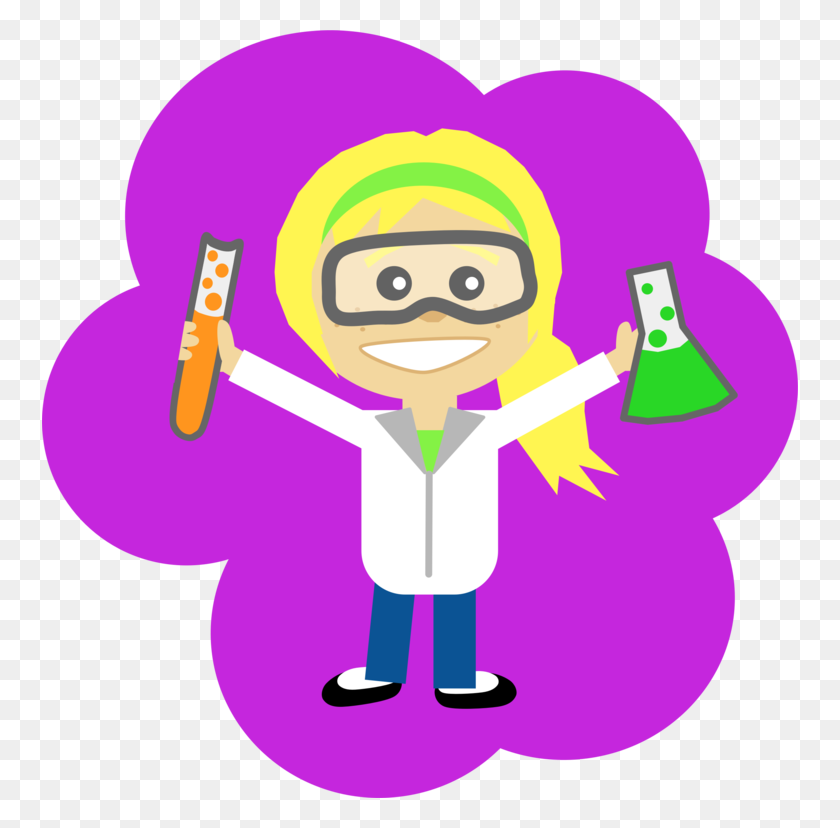 756x768 Science Girl With Ponytail - Ponytail PNG