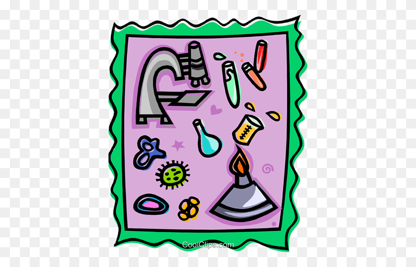 402x480 Science Montage Royalty Free Vector Clip Art Illustration - Free Science Clipart