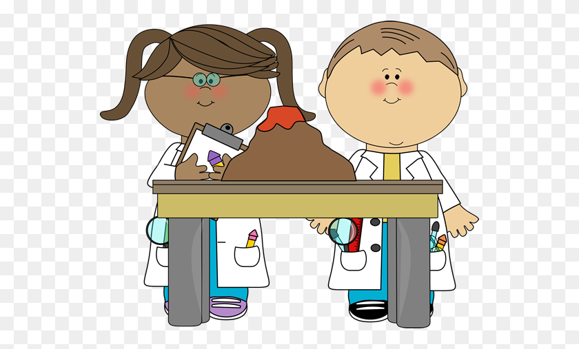 550x447 Scientist Clipart Elementary Student - Students Learning Clipart