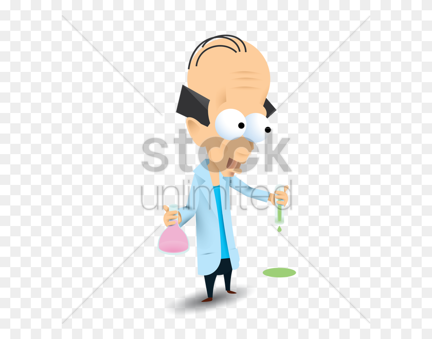 600x600 Scientist Holding Test Tube And Conical Flask Vector Image - Conical Tube Clipart