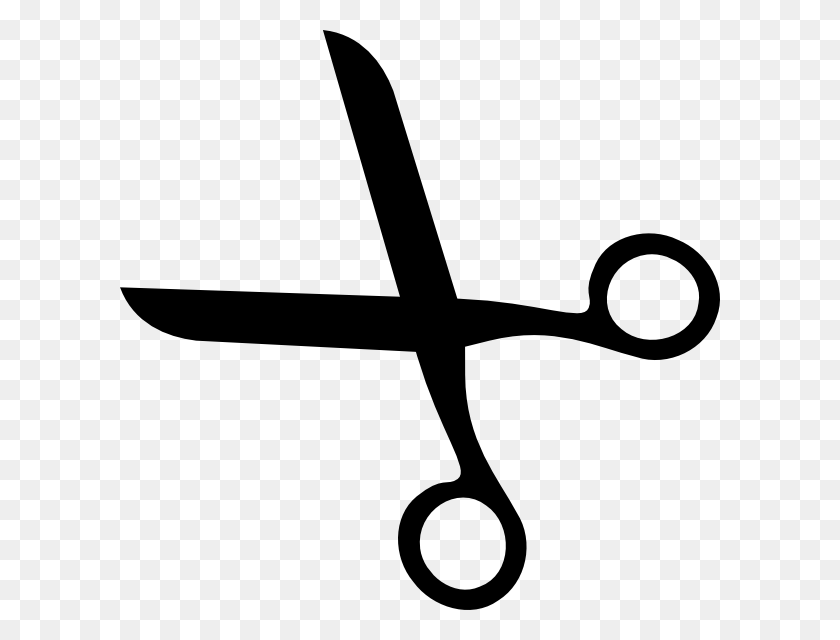 600x580 Scissor Clipart Black And White - Sewing Clipart Black And White