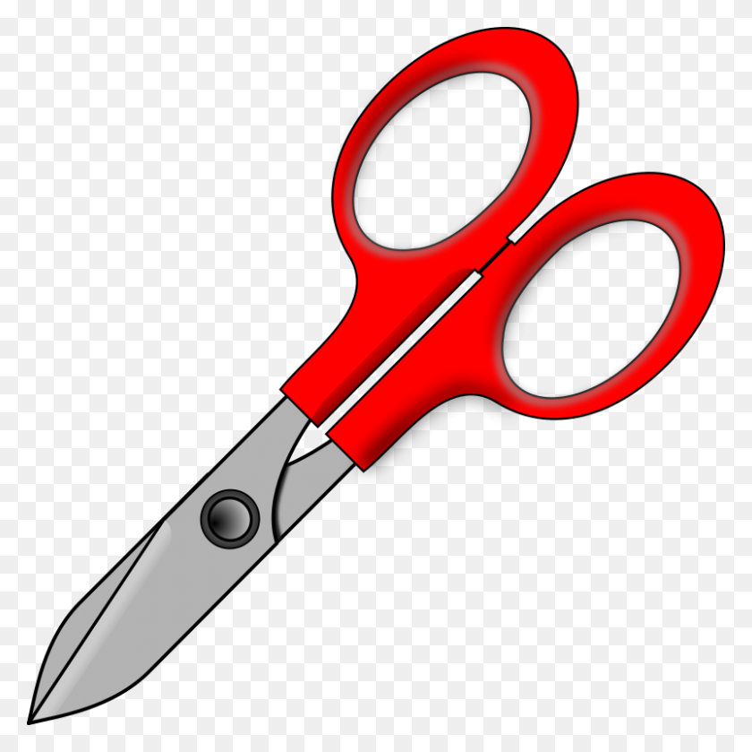 801x800 Scissors Clip Art - Scissors Cutting Clipart