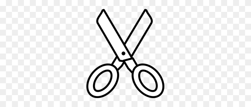 261x300 Scissors Clipart Black And White - X Ray Clipart Black And White
