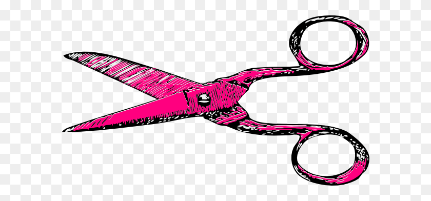 600x332 Scissors Clipart Black And White - Eel Clipart