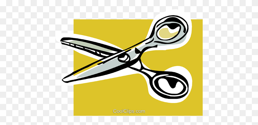 480x349 Scissors Concept Royalty Free Vector Clip Art Illustration - Concept Clipart