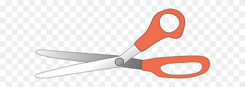 600x238 Scissors Open Clip Art Free Vector - Clippers Clip Art