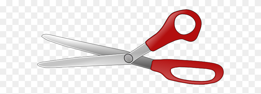 600x242 Scissors Open V Clip Art Free Vector - Slip Clipart