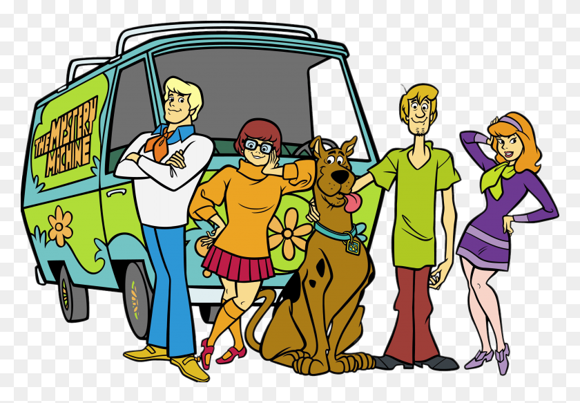 3288x2207 Scooby Doo Delante De La Máquina Misteriosa Png / Misterio Png