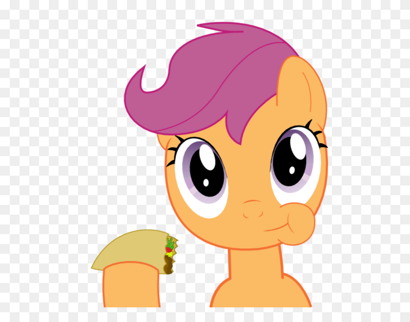 600x600 Scootaloo Eating A Taco My Little Pony Friendship Is Magic - Dragons Love Tacos Clipart