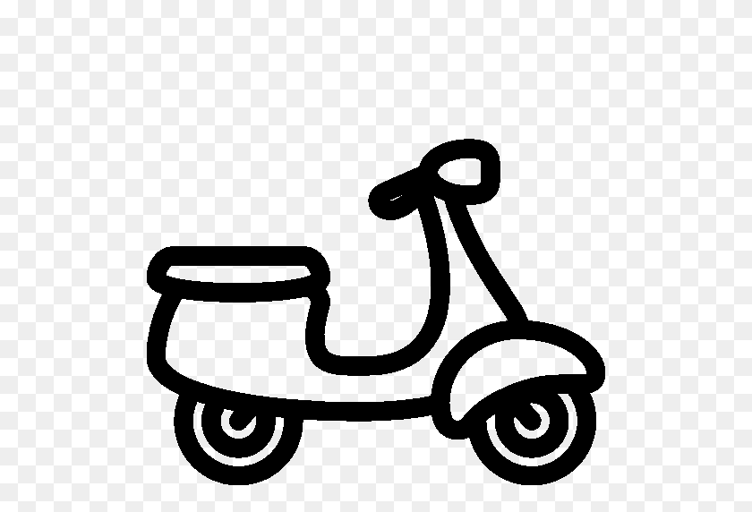 512x512 Scooter Clipart Transportation - Transportation Clipart Black And White